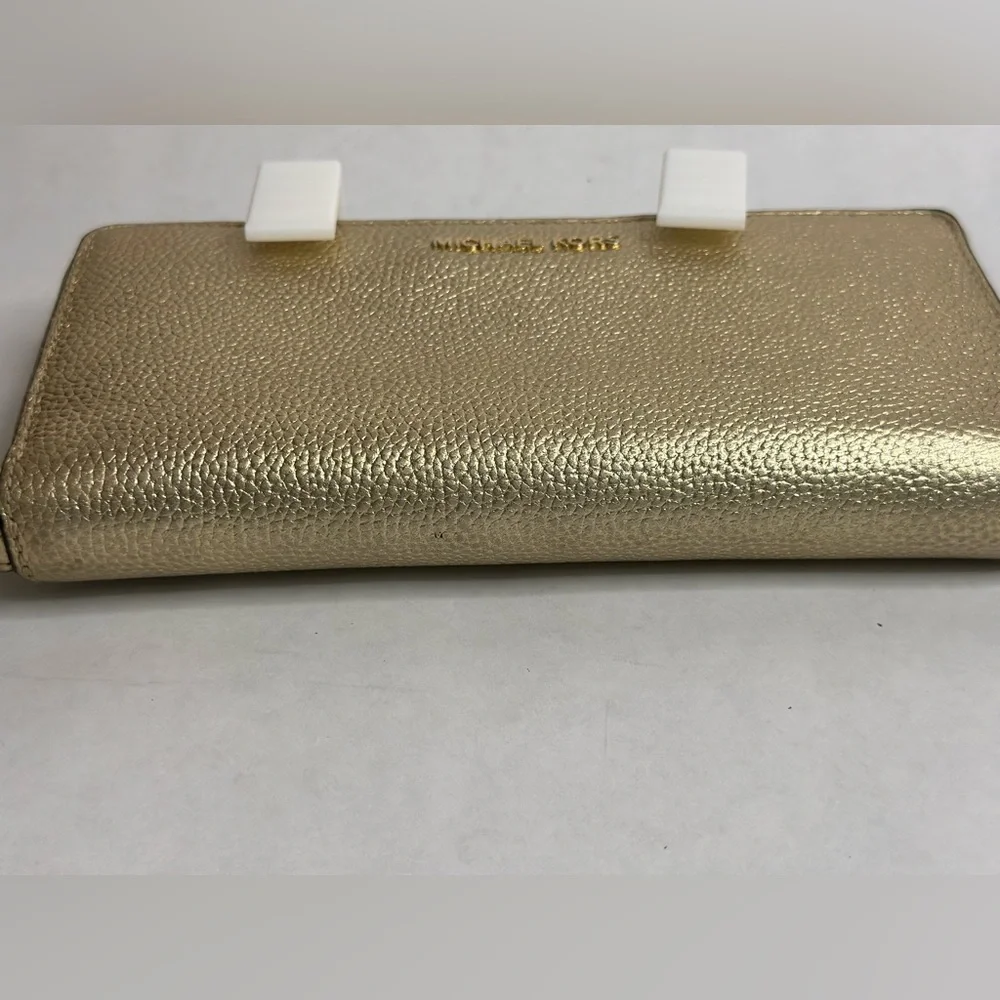 Michael Kors Gold Wristlet Clutch Wallet - Picture 4 of 10